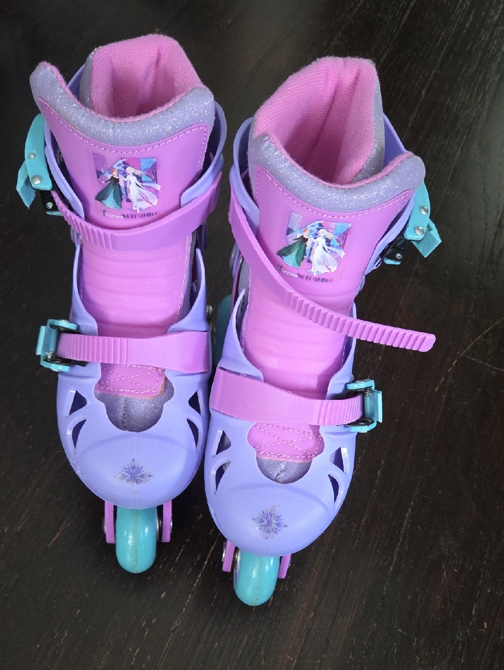 Girls' Purple & Pink Frozen Roller Skates
